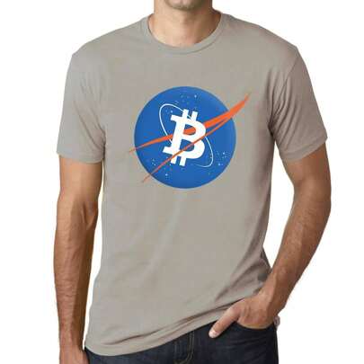 T-shirt da uomo Bitcoin Btc Style Nasa Hodl Crypto Traders – Bitcoin Btc Nasa Style Hodl Crypto Traders – T-shirt grafica eco-responsabile Regalo vint