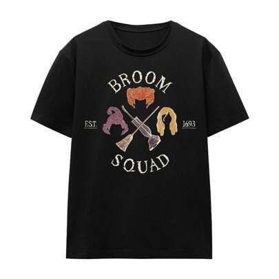 T-shirt Unisex Adulto Broom Squad Sanderson Sisters (Nera)