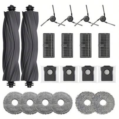 Accessori per Dreame X40 Ultra, set completo per L40 Ultra X40 Master: 6 panni per mocio, 4 sacchetti antipolvere, 4 filtri HEPA, 2 spazzole principal