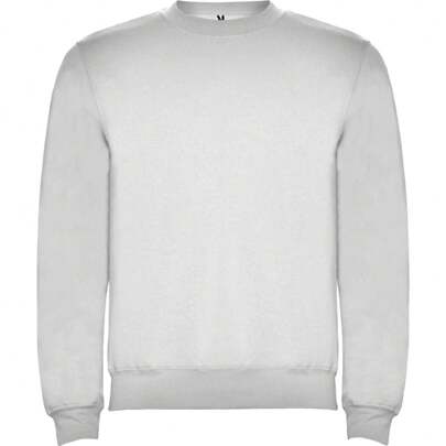 Felpa girocollo classica unisex adulto abbigliamento sportivo (bianco mélange cenere)
