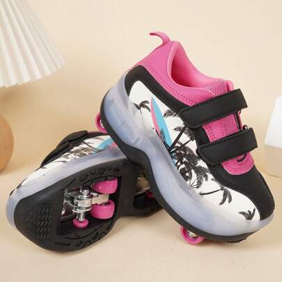 Scarpe da rotelle a 4 ruote per ragazze Heelys, pattini a rotelle per bambini nuovi per primavera e autunno
