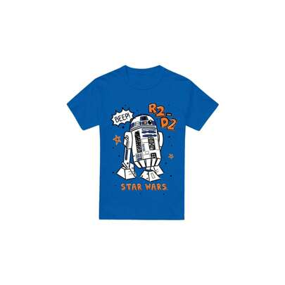 Maglietta Uomo R2D2 (Blu Reale)