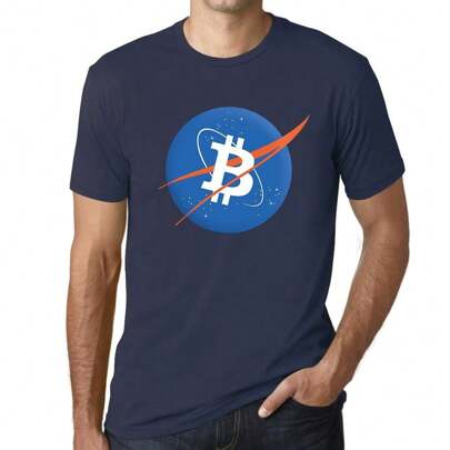 T-shirt da uomo Bitcoin Btc Style Nasa Hodl Crypto Traders – Bitcoin Btc Nasa Style Hodl Crypto Traders – T-shirt grafica eco-responsabile Regalo vint