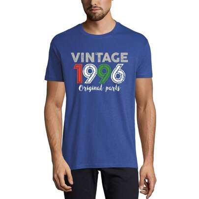T-shirt da uomo Original Parts 1996 – Original Parts 1996 – 28 anni T-shirt grafica idea regalo 28° compleanno Vintage Anno 1996 Nuovo