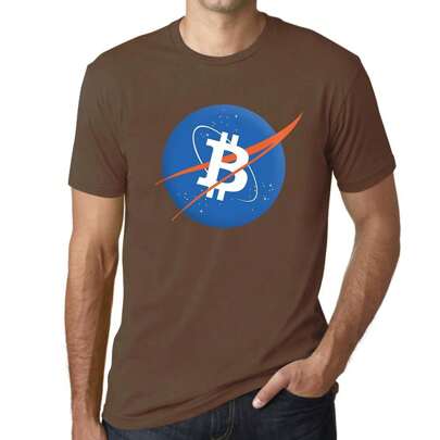 T-shirt da uomo Bitcoin Btc Style Nasa Hodl Crypto Traders – Bitcoin Btc Nasa Style Hodl Crypto Traders – T-shirt grafica eco-responsabile Regalo vint