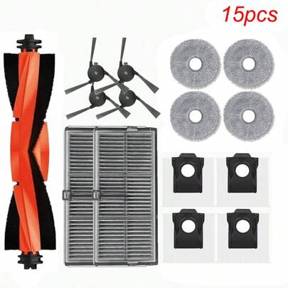 Ricambi di parti di ricambio per aspirapolvere robot Dreame X40 Ultra / X40 Pro Ultra / S30 Pro Ultra: spazzola principale, panno, filtro HEPA e sacch