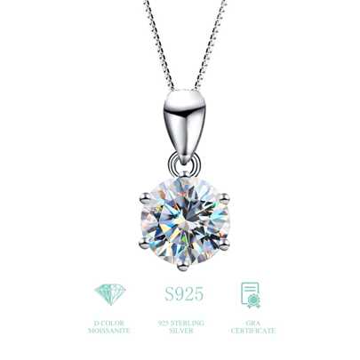1pz lusso moissanite diamante collana nuziale argento sterling eternity ciondolo collana promessa collana anniversario collana gioielleria raffinata r