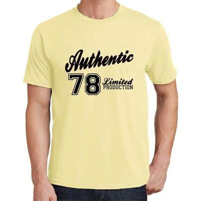 T-shirt da uomo Authentic 78 – 78 Authentic – T-shirt grafica 78 anni Idea regalo 78° compleanno Vintage Anno 1946 Novità