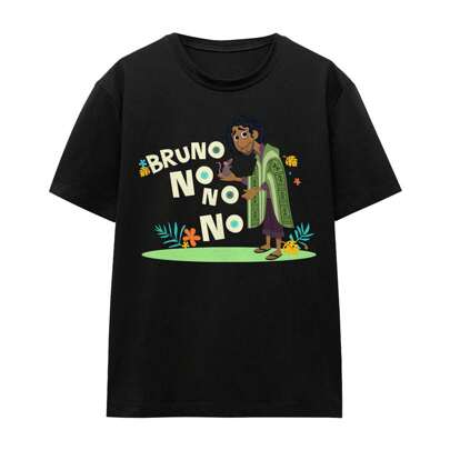 Maglietta unisex adulta "No, No, No Bruno" (Nero)