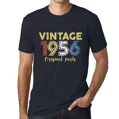 T-shirt da uomo Original Parts 1956 – Original Parts 1956 – 68 anni T-shirt grafica idea regalo 68° compleanno vintage anno 1956 nuova