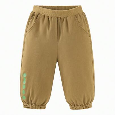 Pantaloni jogger elastici per bambini, pantaloni dritti elasticizzati per la primavera per ragazzi e ragazze