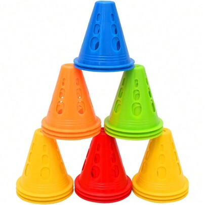 Coni di segnalazione, 25 pezzi Piloni in 5 colori Coni di segnalazione, coni ritagliati antivento e antiribaltamento per coni calcio, pattinaggio, spo