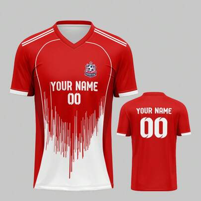 Maglia da allenamento personalizzata da calcio del club Bayern Monaco 2025, in tessuto traspirante e ad asciugatura rapida da 210g, scollo a V unisex,