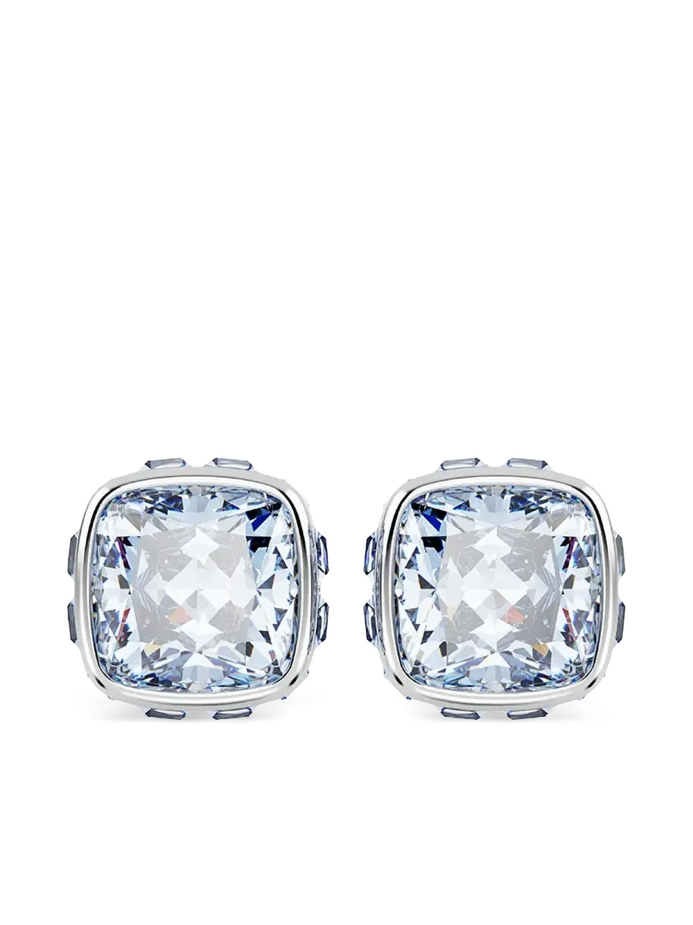 Swarovski cushion-cut crystal earrings - Argento