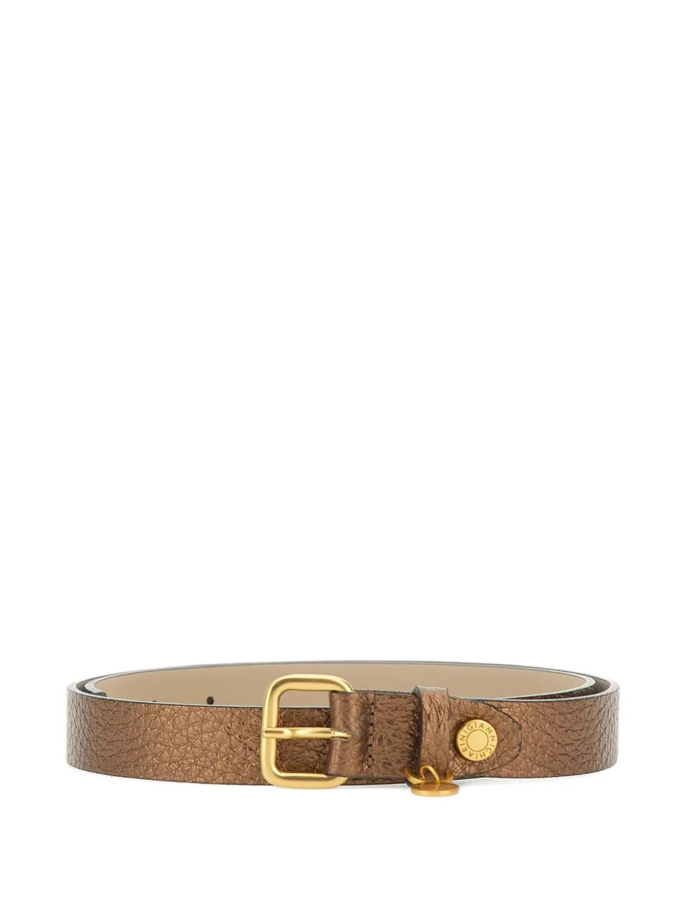 GIANNI CHIARINI leather buckle belt - Marrone