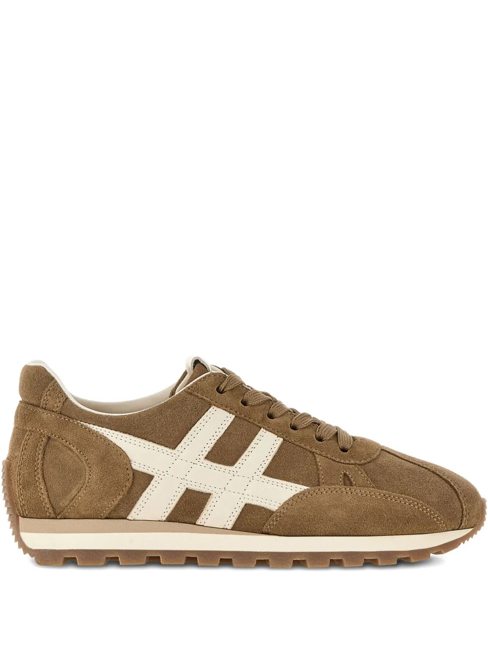 Hogan suede-leather trainers - Marrone
