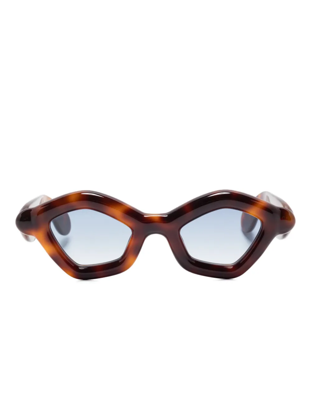 Paloceras Pebble geometric-frame sunglasses - Marrone