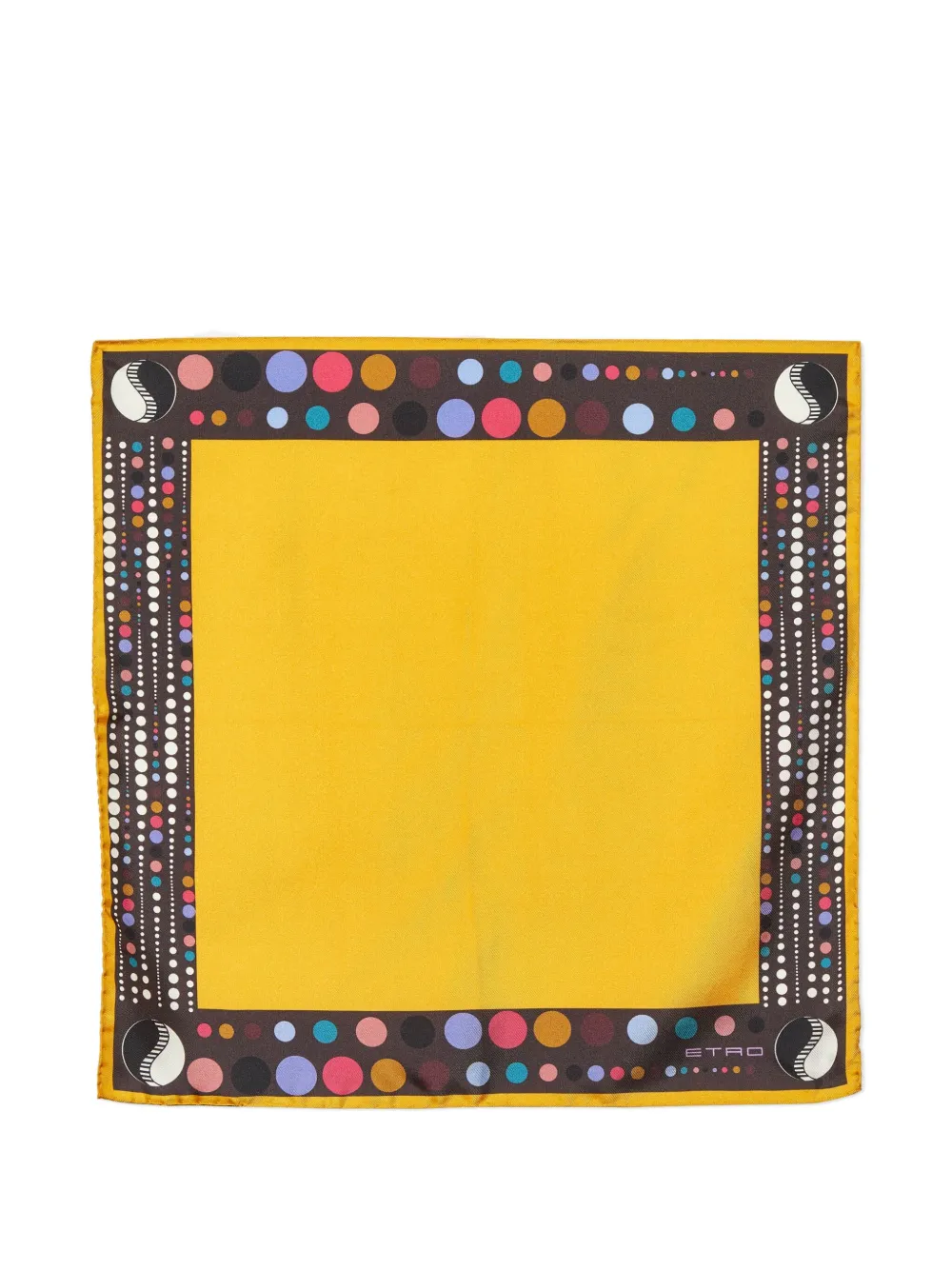 Etro Pre-Owned dot-pattern silk scarf - Giallo