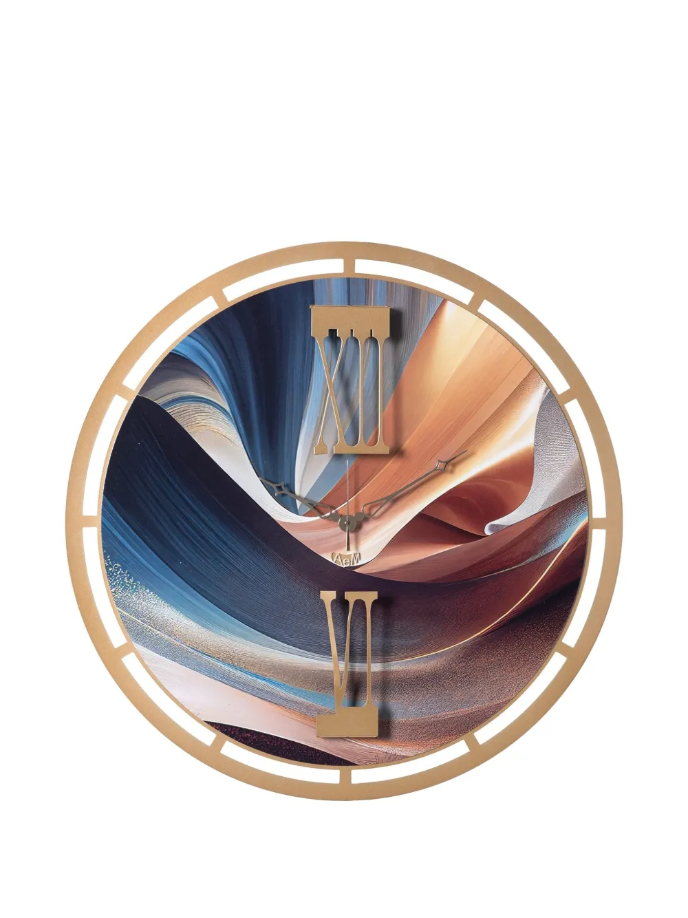 Arti & Mestieri roman-numeral gold-frame wall clock (63cm) - Oro
