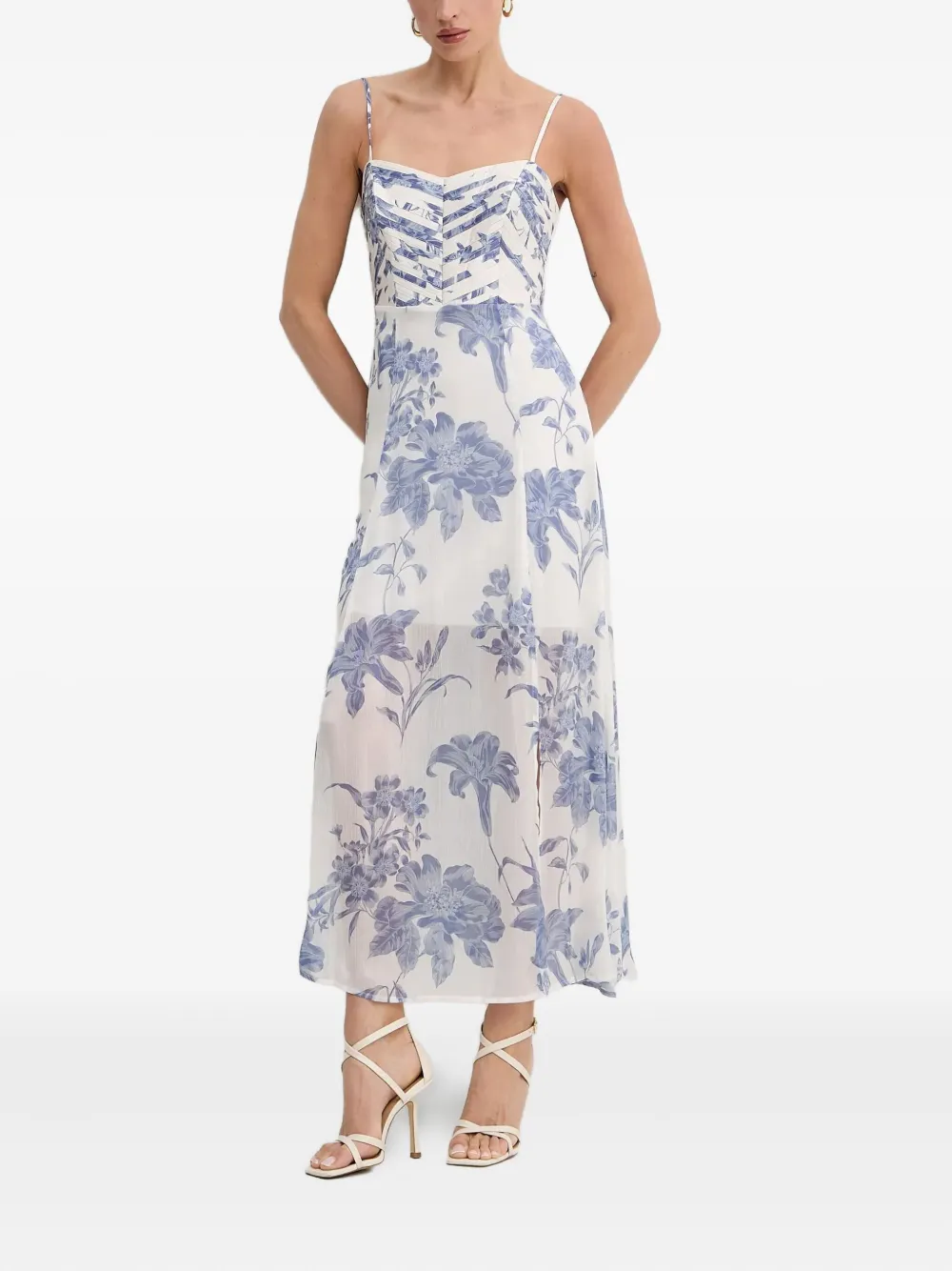 GUESS USA floral-print maxi dress - Bianco