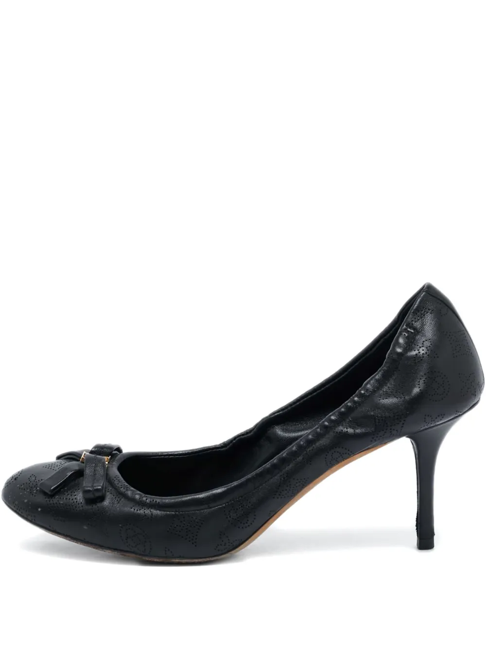 Louis Vuitton Pre-Owned leather bow-detail pumps - Nero