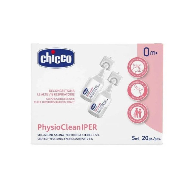 Chicco - Chicco Soluzione Salina Ipertonica Physioclean Iper 20 Pezzi Da 5 Ml
