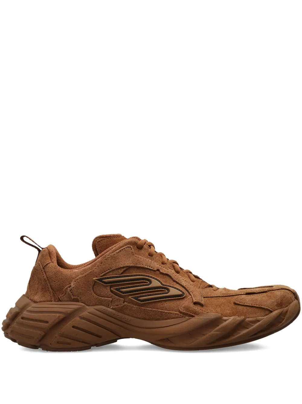 Balenciaga suede logo-detail trainers - Marrone