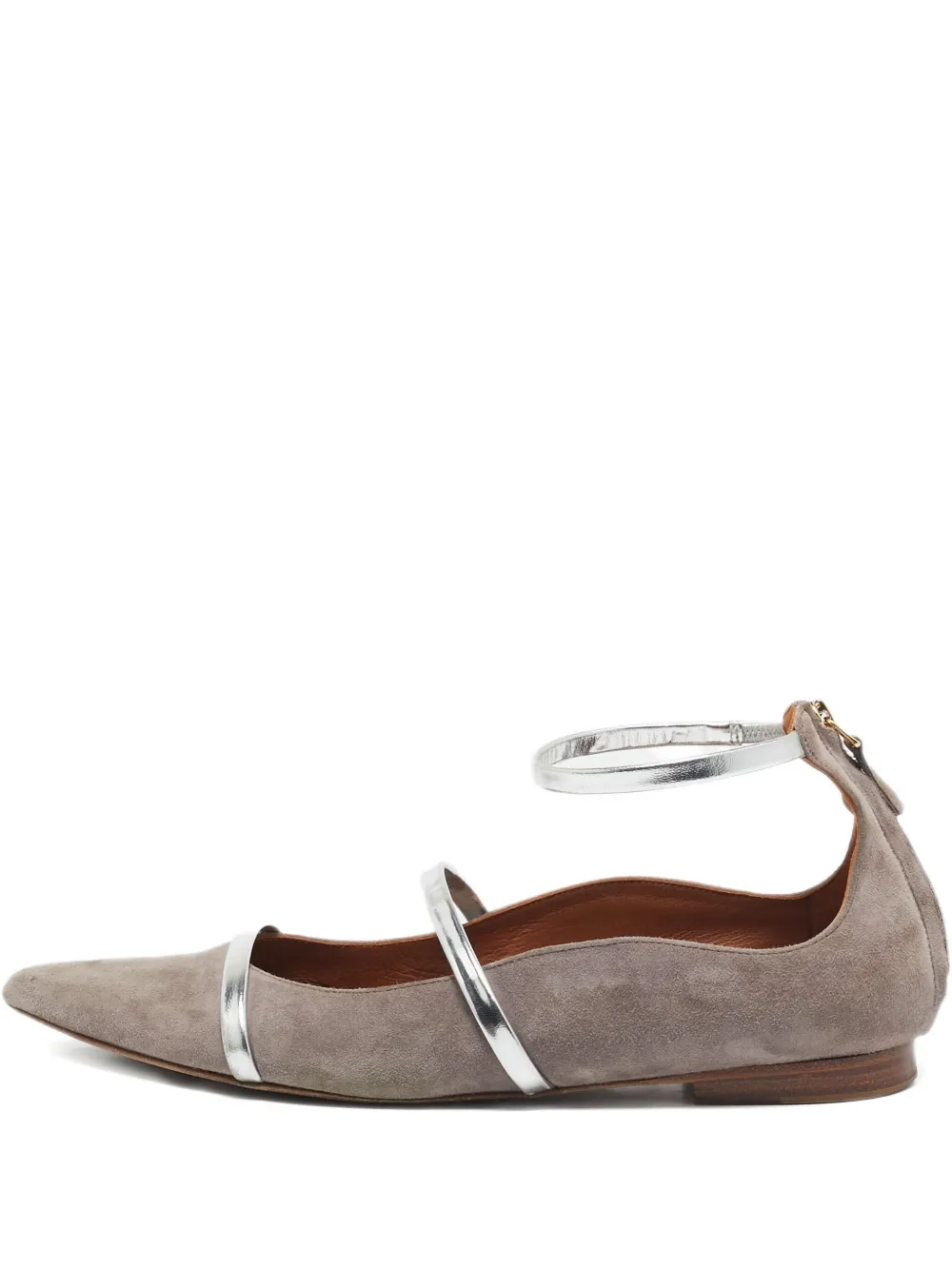 Malone Souliers 2024 preowned Robyn leather flat pumps - Grigio