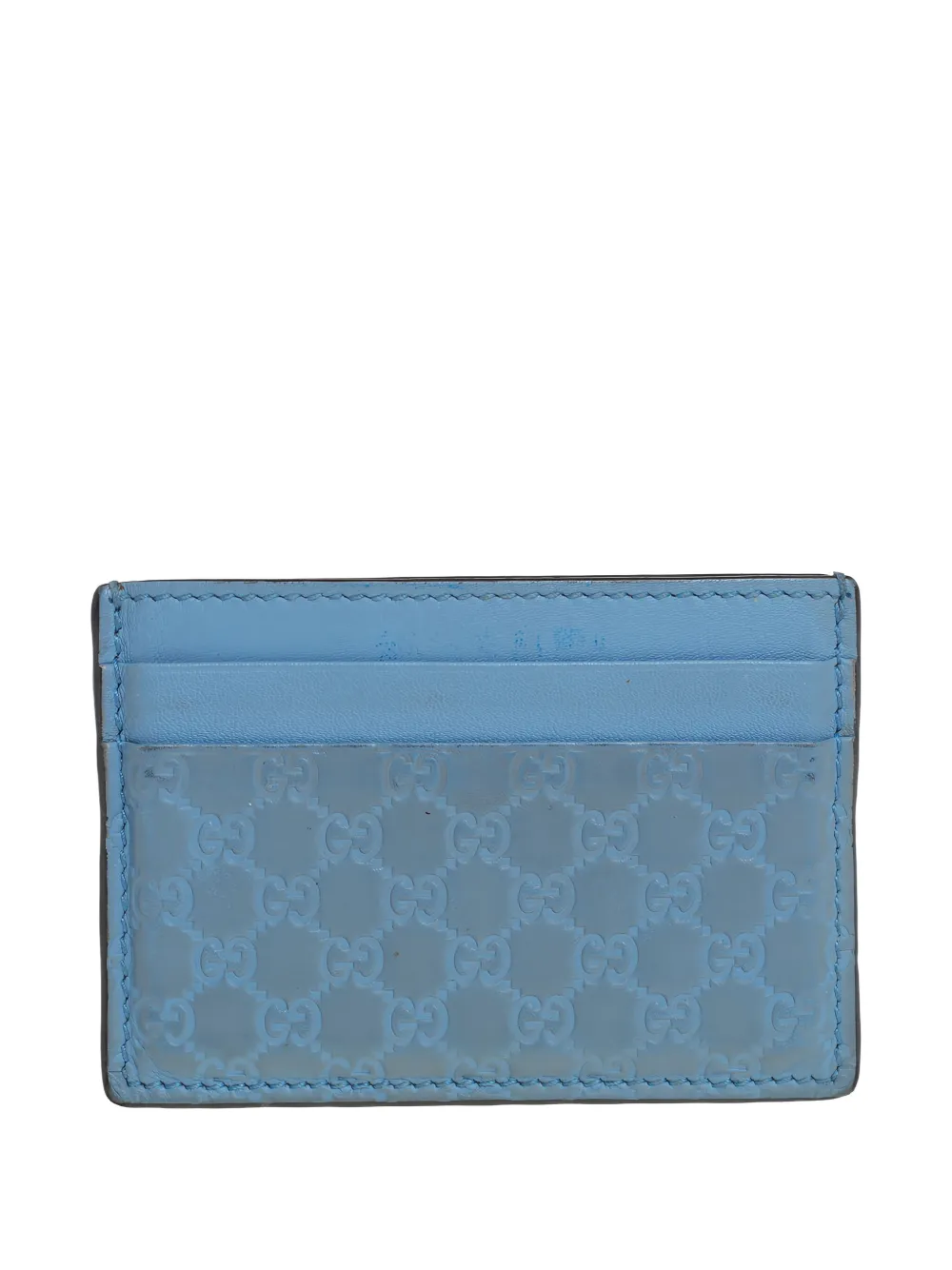 Gucci Pre-Owned Microguccissima leather card holder - Blu