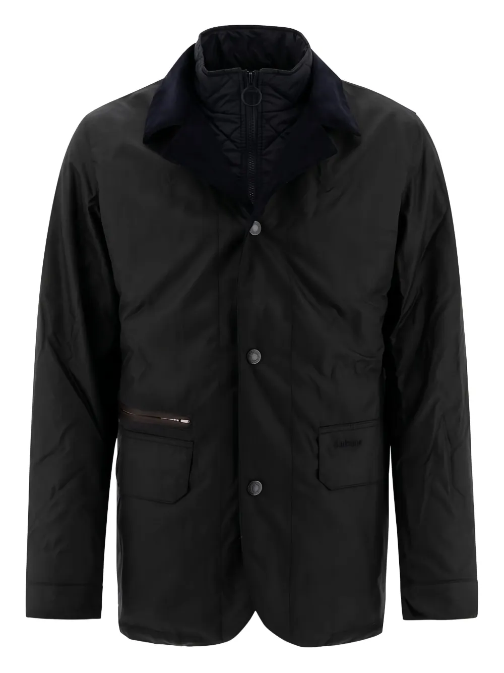 Barbour corduroy-collar quilted jacket - Blu