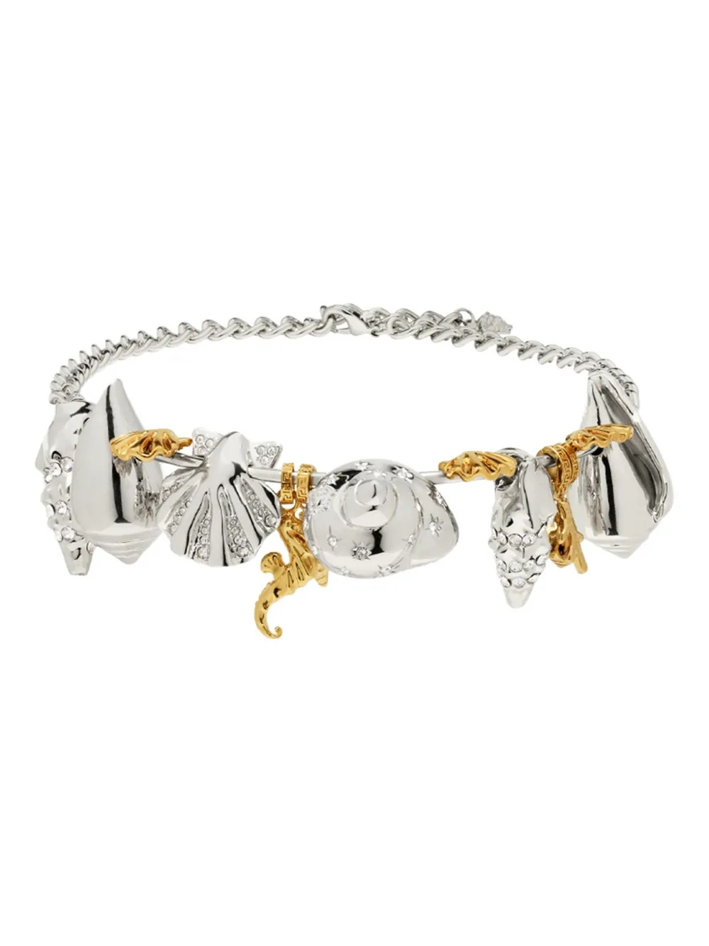 Versace seashell charm necklace - Argento