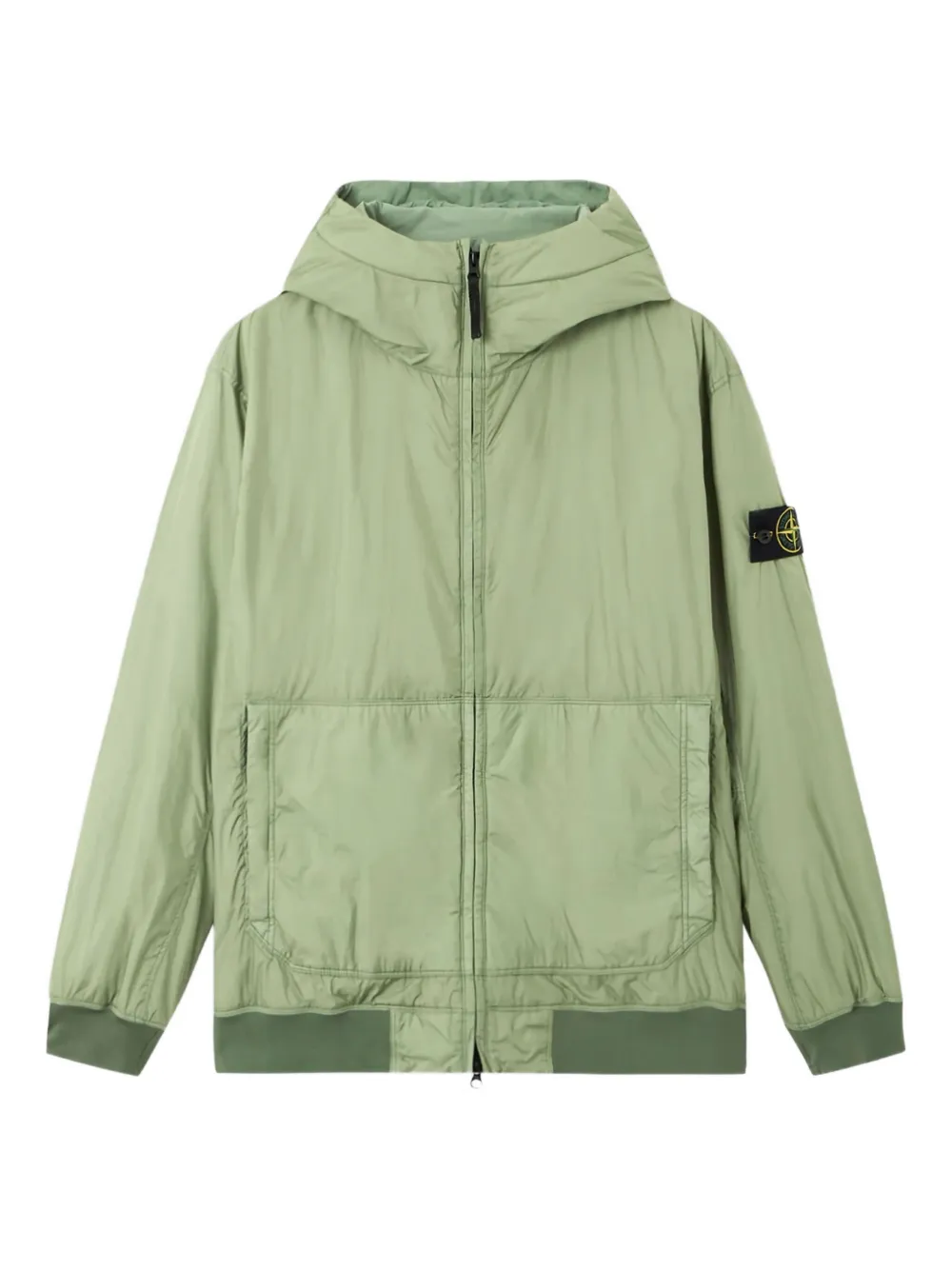 Stone Island logo-patch zip-fastening jacket - Verde