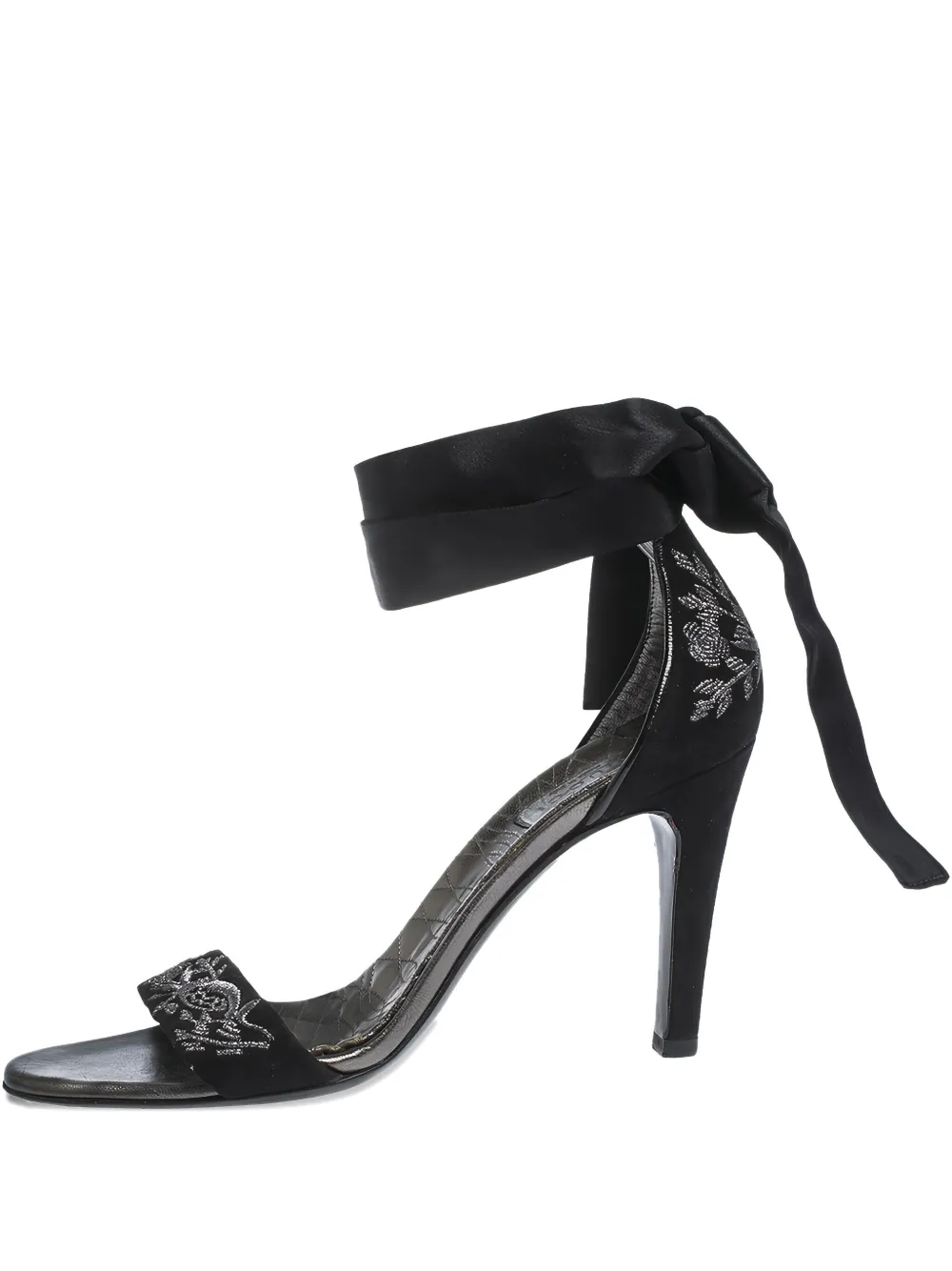 Gucci Pre-Owned embroidered sandals - Nero