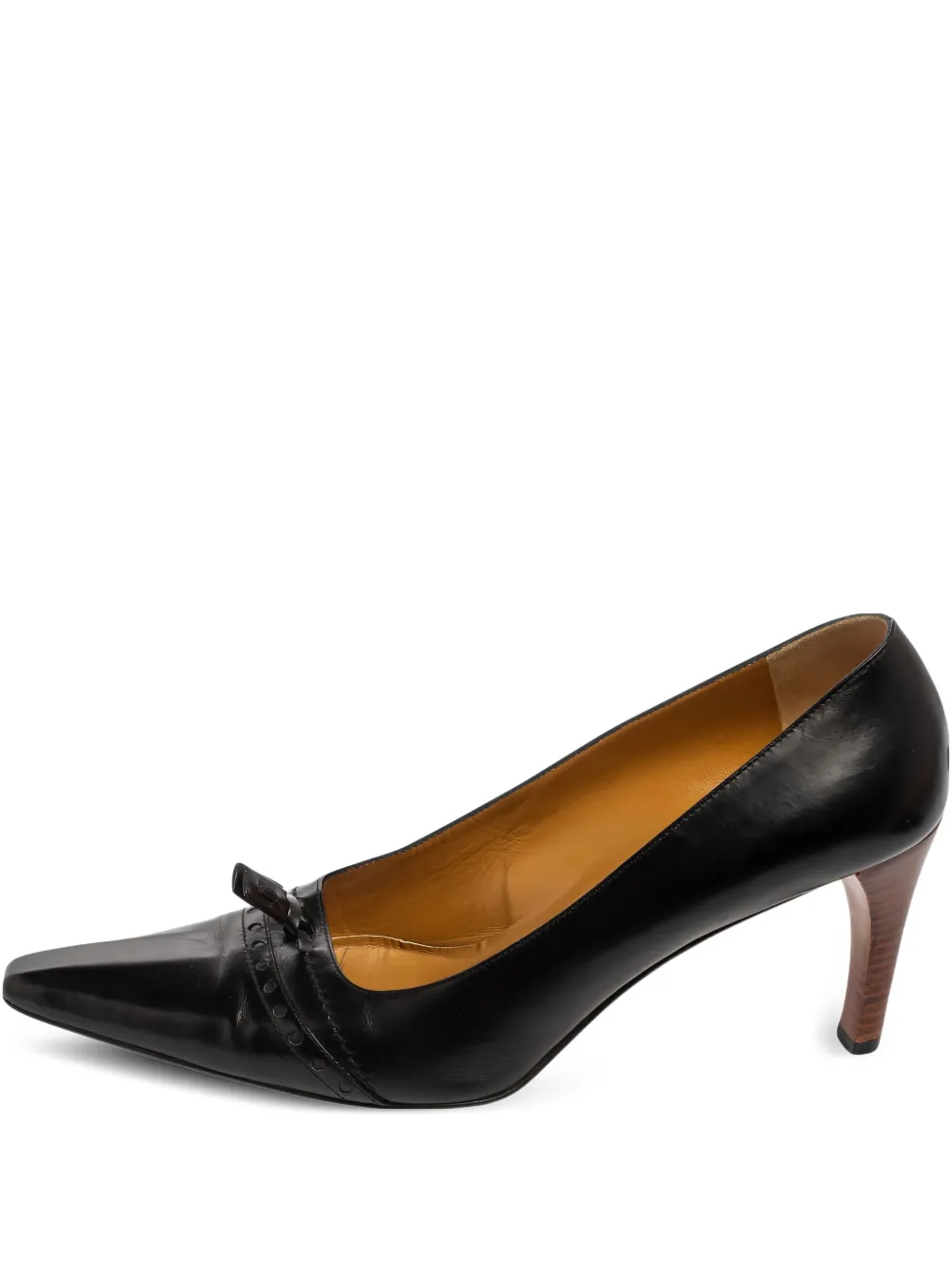 Gucci Pre-Owned pointed-toe leather pumps - Nero