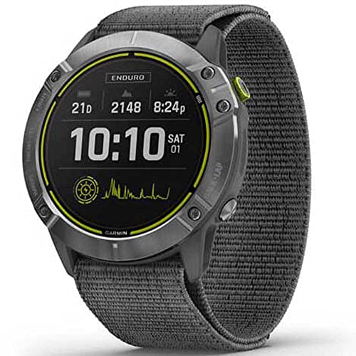 Garmin Enduro Grey/Silver Ultrafit Nylon Armband Reloj