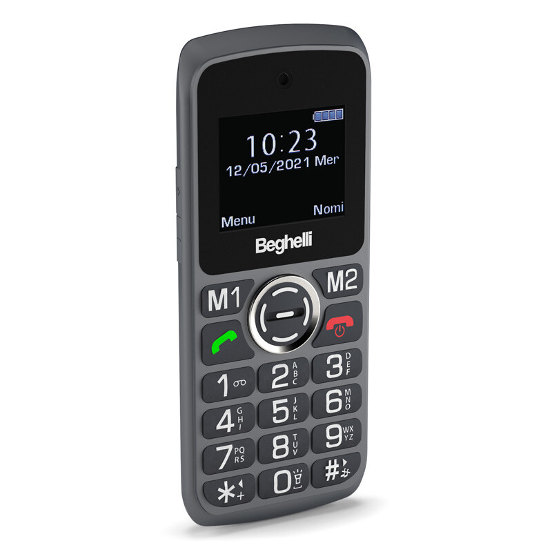 Beghelli SLV10 Cellulare 1.8" Radio FM Volume Alto Tasto Salvavita Nero 1130