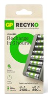 GP Battery USB Akkuladegerät E821 con 8 Ladeslots grau incl. GPRCKCHE821389