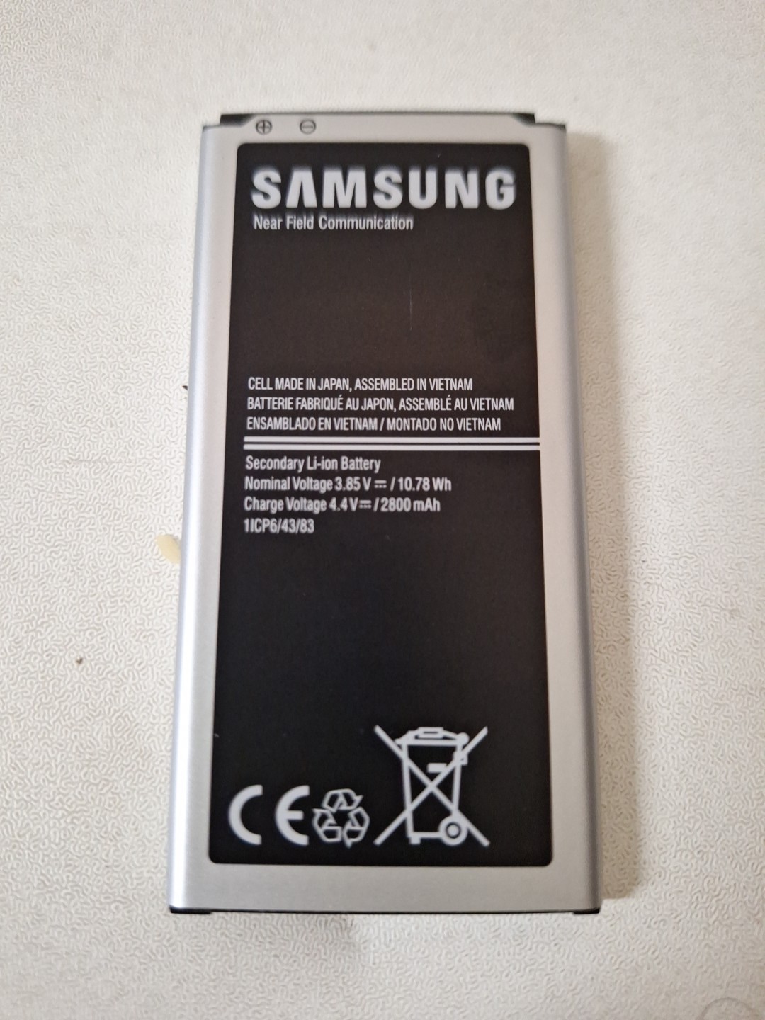 SAMSUNG BATTERIA ORIGINALE EB-BG390BBE 2800mAh RICAMBIO PER GALAXY XCOVER 4 G390