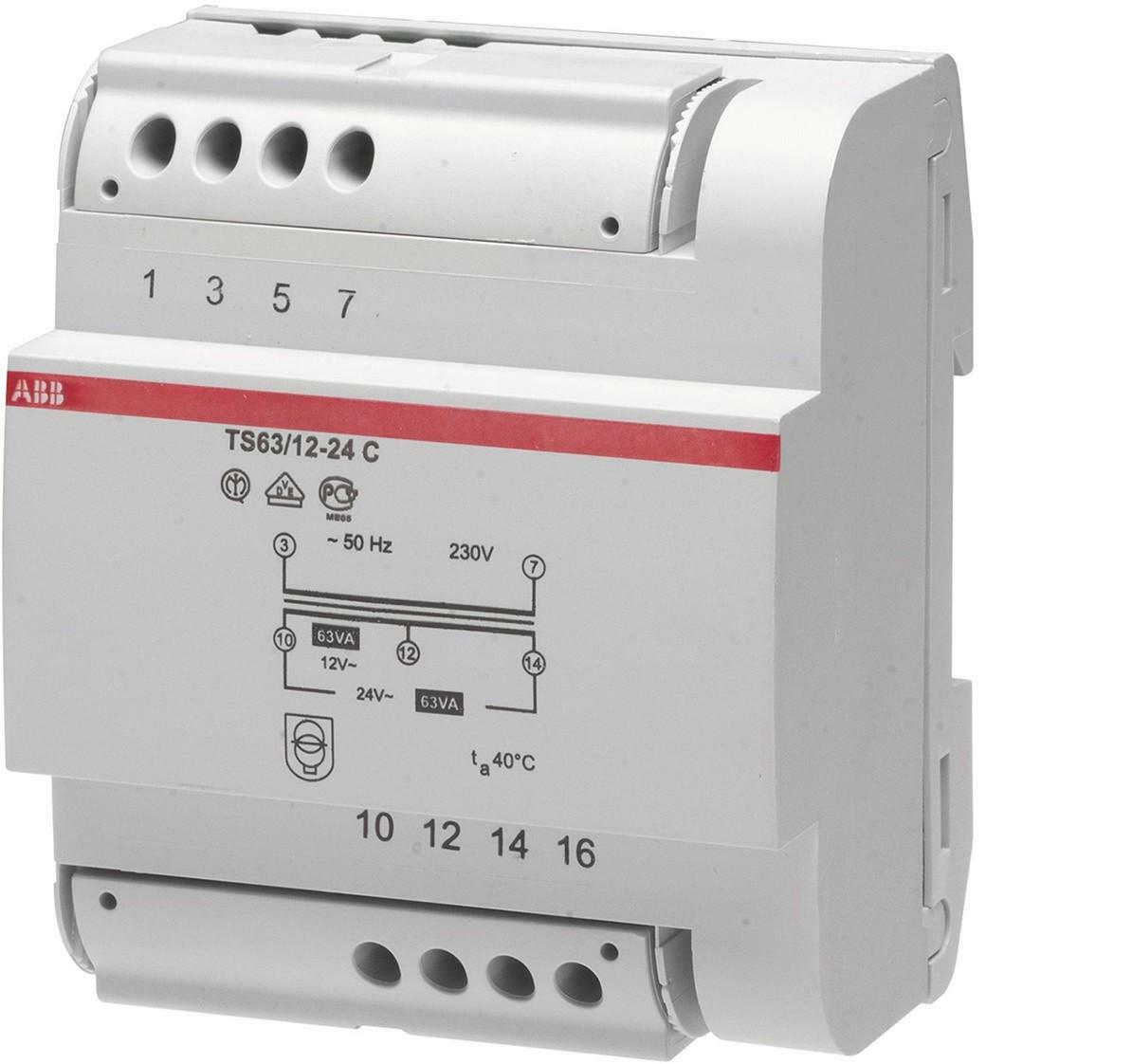 ABB TS63/12/24C - TS63/12-24 C TRASFORMATORE 63VA 12-24V