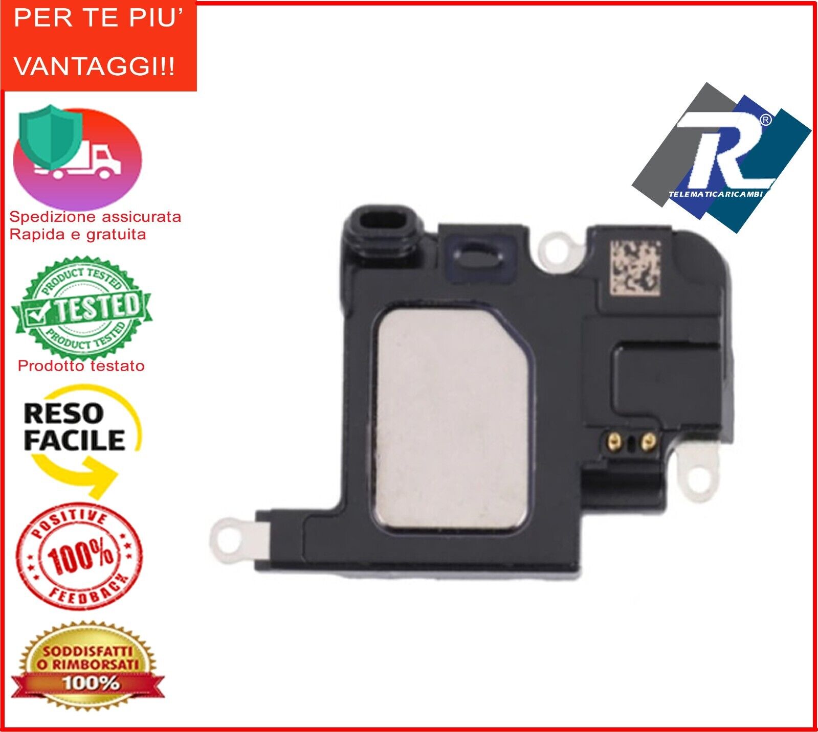 CASSA SPEAKER ALTOPARLANTE SUPERIORE EARPIECE AUDIO ASCOLTO iPhone 14 PRO MAX