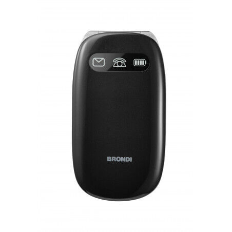Brondi Amico Comfort Metal Nero Cellulare Doppia Sim Tasto SOS con Base Ricaric