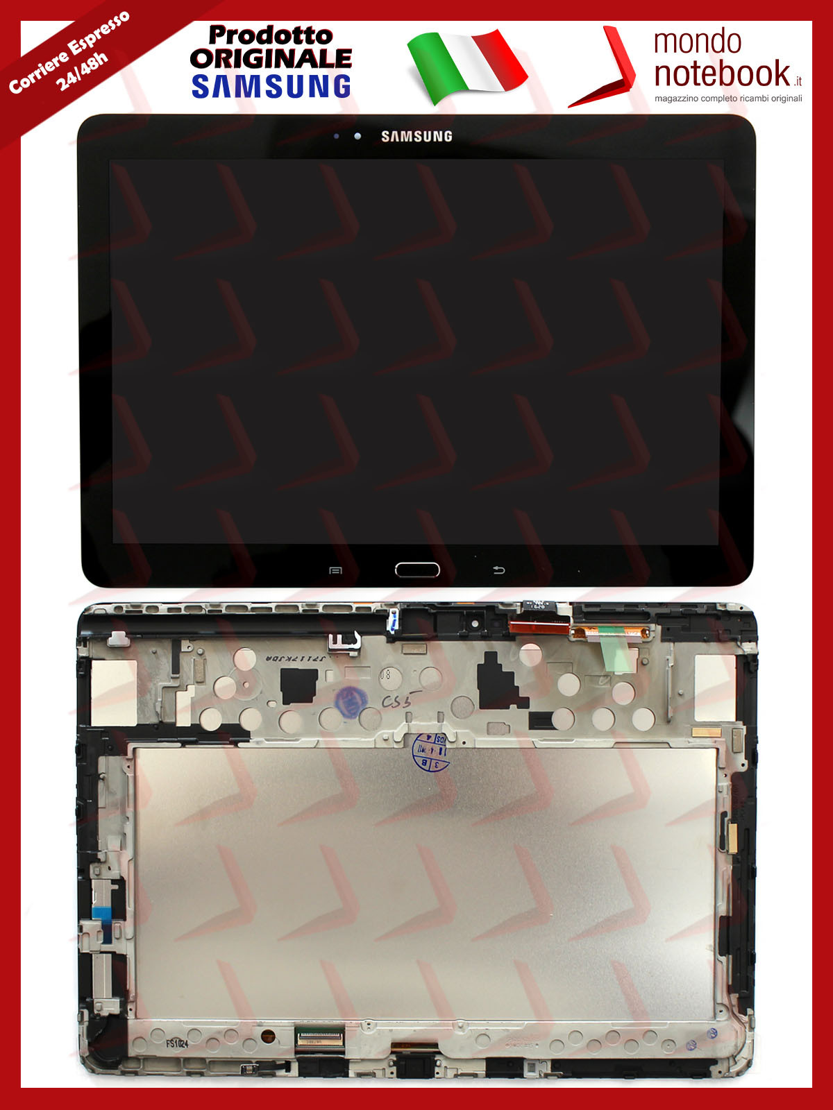 Display LCD Touch Screen Originale SAMSUNG Galaxy Note 10.1 2014 P6000 Nero