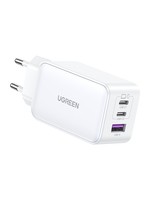 Ugreen Nexode USB-A+2*USB-C 65W GaN Tech Fast Charger White Caricabatteria 15334