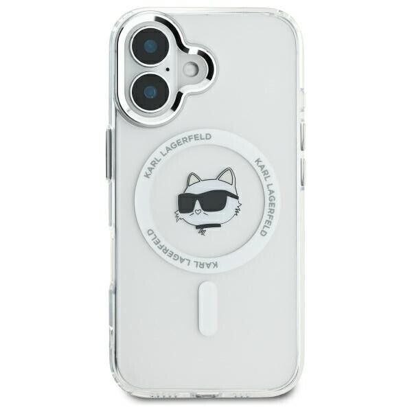 Custodia rigida Karl in TPU per Apple iPhone 16 Plus 6.7 - bianca