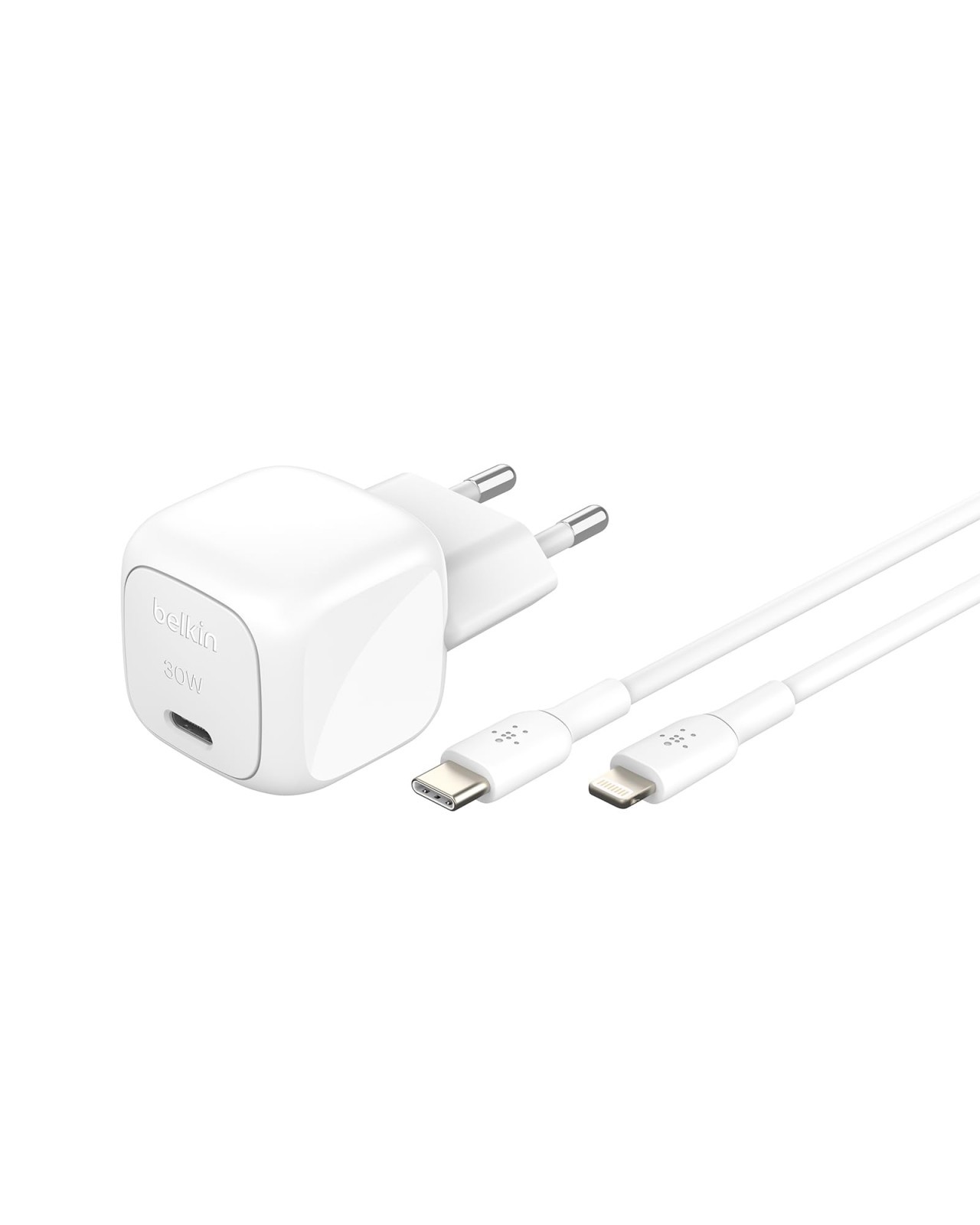 Belkin Caricabatterie USB-C 30W Rapido da Muro per iPhone iPad Samsung Galaxy Bi