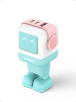 Ugreen Uno RG 65W 3-Port GaN Fast Charger rosa blue Caricabatteria 35855