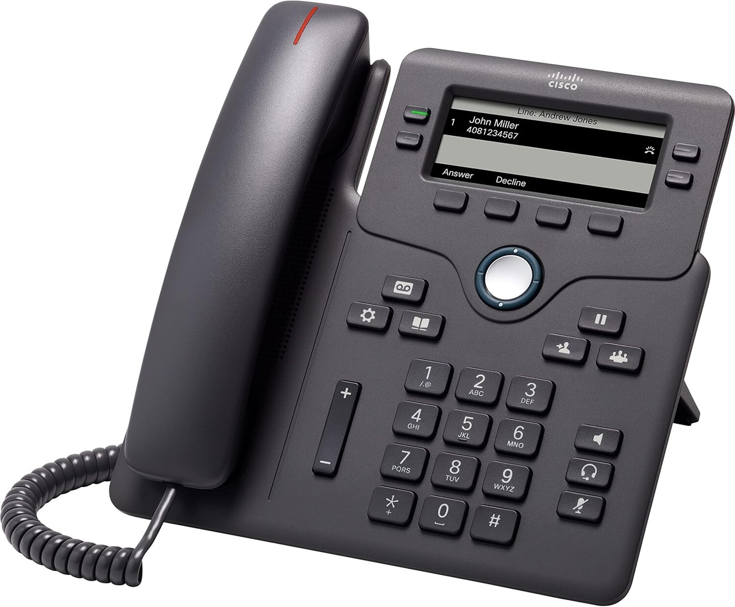 Cisco 6851 Telefono IP Nero 4 linee Wi-Fi 6851 PHONE MPP SYSTEMS VoIP
