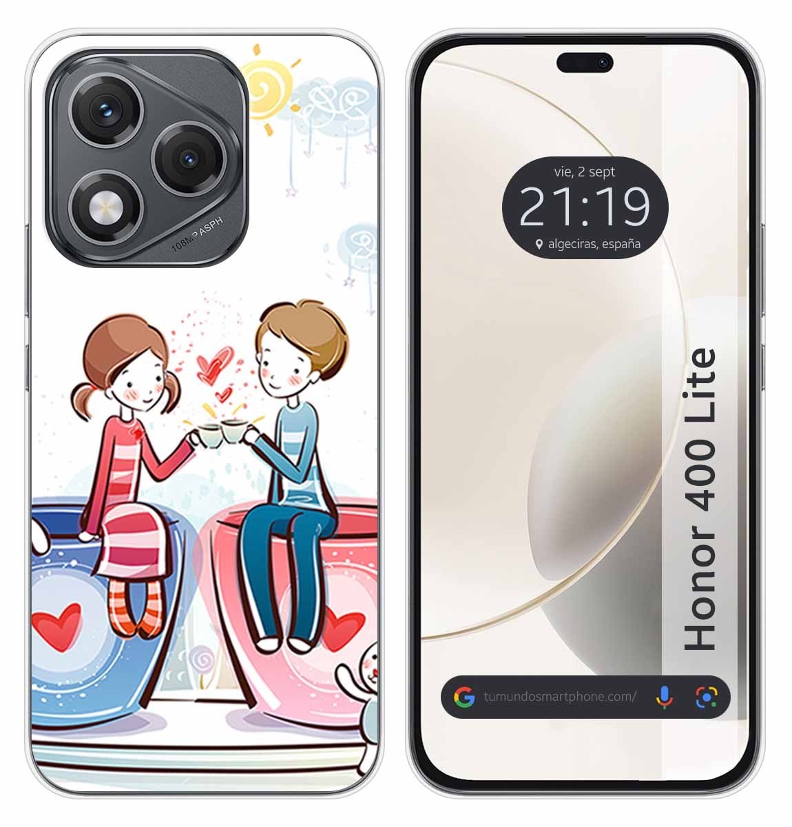 Custodia In Silicone Per Huawei Honor 400 Lite 5G Design Caffè Disegni