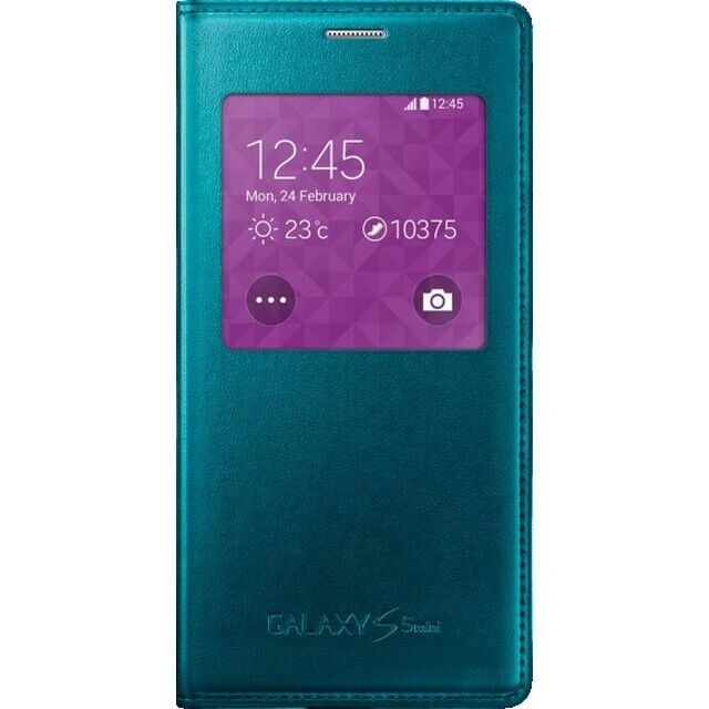 S View Cover Samsung Originale Galaxy S5 Mini Verde EF-CP800BGEGWW