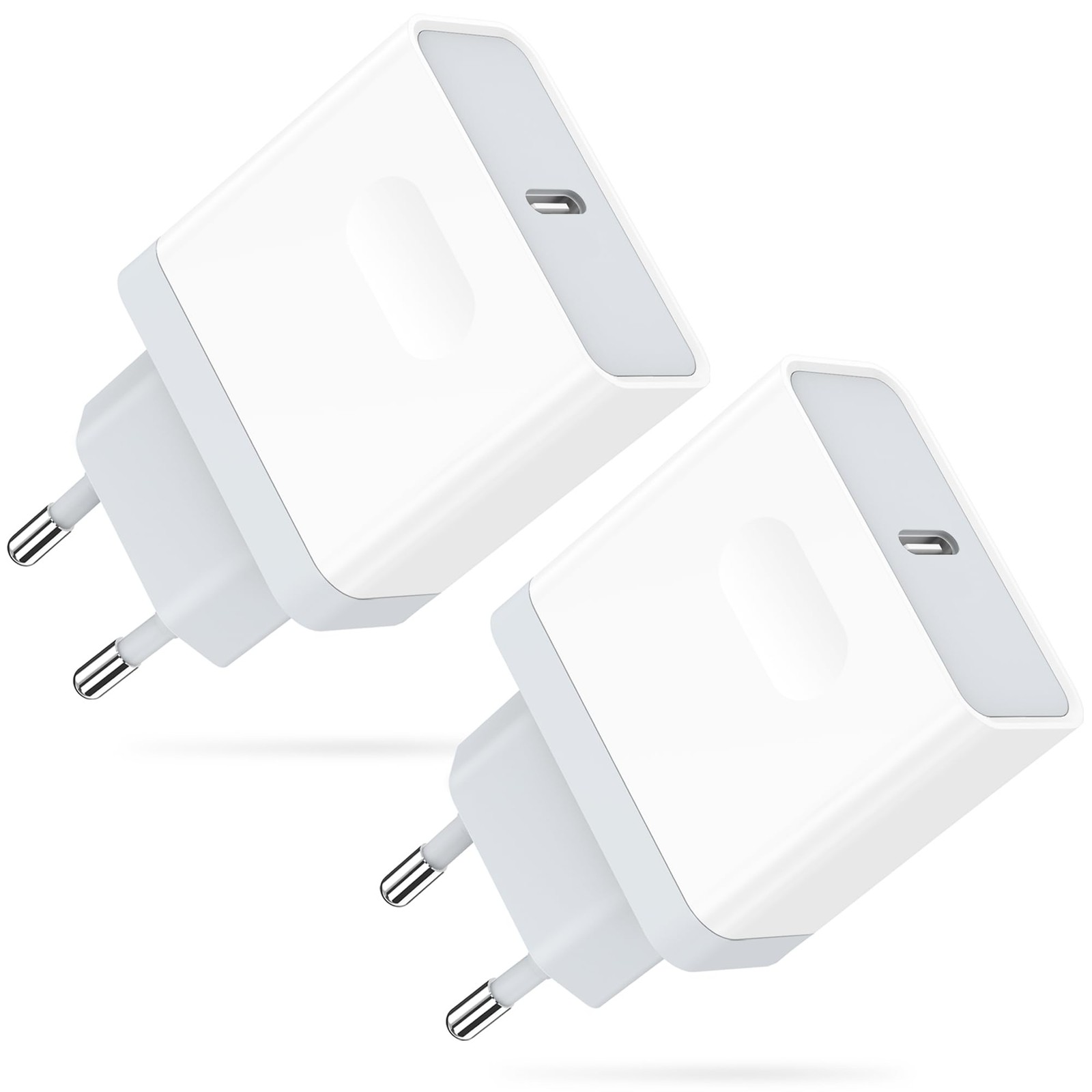 Caricatore USB C, 2-Pack Presa Replacement for iPhone 16/16 Pro/16 Pro Max/16 Pl